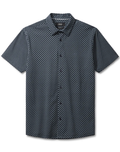 Clean Cut Copenhagen - Clean Formal AOP Stretch Hemd - Navy/Ecru